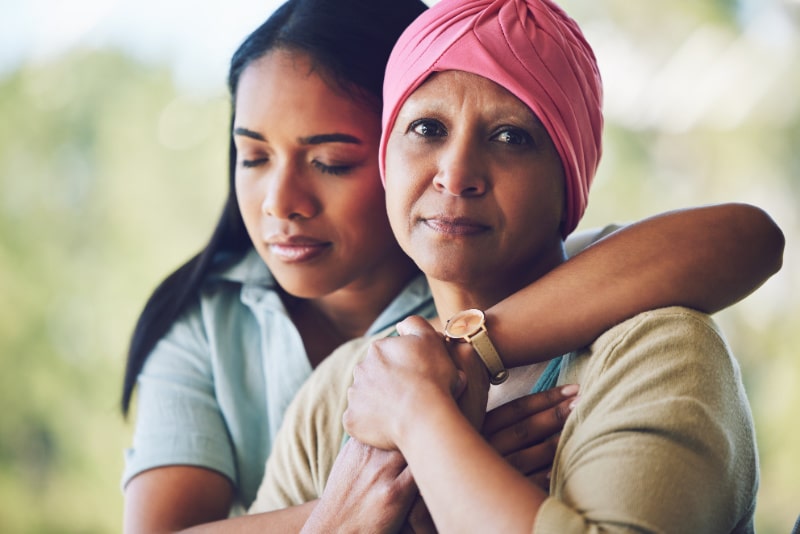 Breast Cancer Mom with Daughter Breast Cancer Mom with Daughter