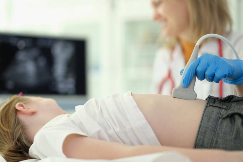 Child Abdominal Ultrasound Northfield Child Abdominal Ultrasound being performed Northfield